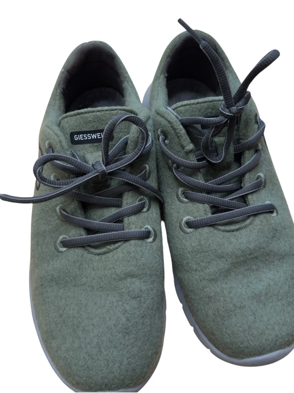 Giesswein Merino Wool Lace Up Sneakers Forest Green Comfort Shoes Women’s EU 40